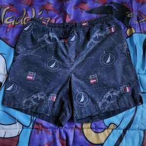 Vintage Nautica All-Over Print Bathing Shorts